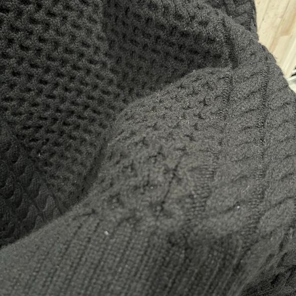 AYR Le Square Extra Fine Merino Wool Black Chunky Knit Sweater Size Small - Picture 6 of 11